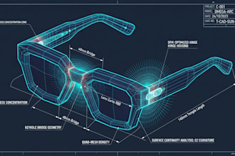 design manufacturing ready 3d eyewear sunglasses cad files for production