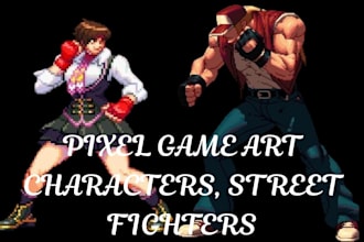 create pixel art rpg game character sprite sheets and animations for indie