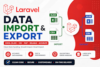 build excel, CSV import and export for laravel
