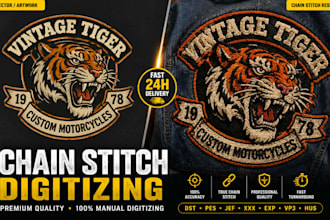 do chain stitch embroidery digitizing for jacket and patches