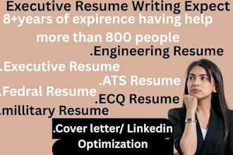 write a professional resume, CV and cover letter for your career