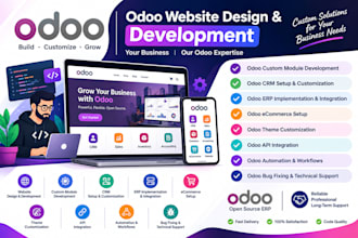 set up odoo website, odoo CRM, odoo whatsapp integration and odoo customization
