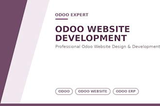 develop odoo website, odoo custom module, odoo crm and erp integration