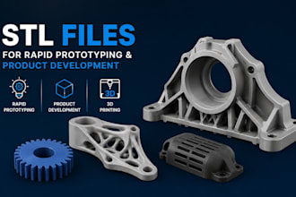 design stl files for rapid prototyping, product development, and 3d printing
