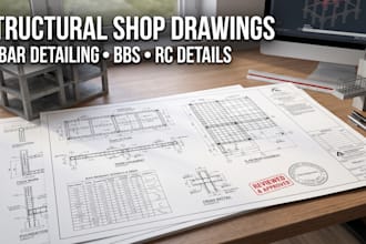 create structural shop drawings, rebar detailing and bbs