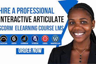 design modern interactive articulate rise scorm elearning course for moodle lms