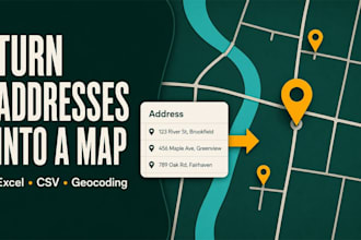 geocode addresses from excel or CSV and create a custom gis map
