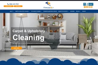 design upholstery business website, home furnishing, furniture, and sofa repair