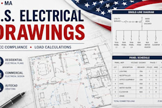 ca ma electrical drawings nec compliance load calculations and autocad plans