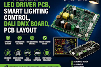 l design led driver pcb, smart lighting control, dali dmx board, pcb layout