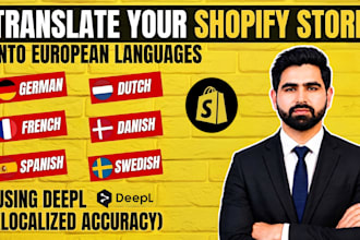 translate shopify store into european languages using deepl