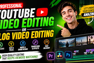 do professional youtube video editing or vlog video editing