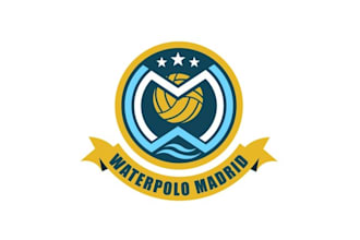 create custom exceptional logo for a website water polo