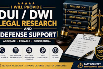 provide dui dwi legal research and defense support
