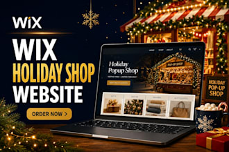 design a wix holiday popup shop website