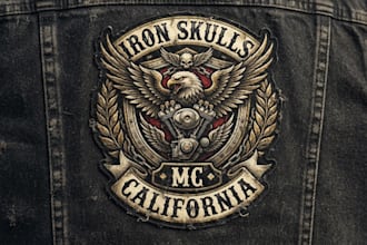 create a motorcycle mc biker logo design