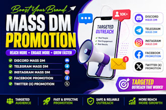 discord mass dm telegram mass dm instagram mass dm facebook twitter promotion