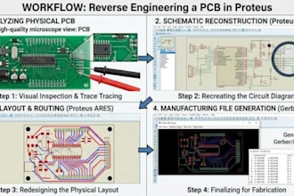 reverse engineer pcb, recreate schematic, bom, gerber, and manufacturing files
