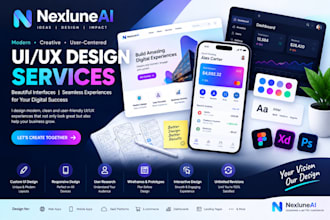 design modern UI UX for website and mobile app