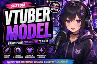 create a professional vtuber model for streaming and content creation