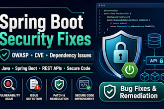 fix security vulnerabilities in java spring boot application