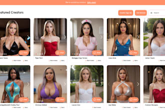 develop ai nsfw website, ai video website, ai nsfw girlfriend, image generator