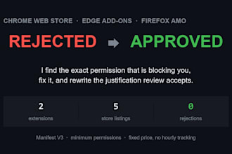 fix your rejected chrome extension