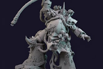 sculpt 3d miniatures, warhammer 40k, whatnot, space marines,dnd for 3d printing