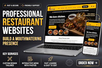 design a professional custom restaurant websites for your business