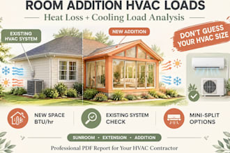 calculate heat loss and cooling load for your room addition