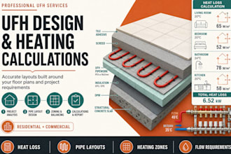 ufh design underfloor heating heat loss calculation pipe layout