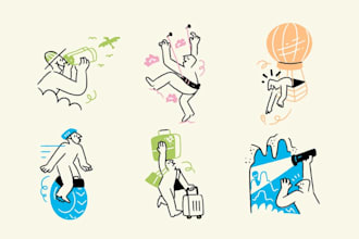 draw a hand drawn doodle logo for your business