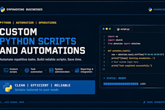 create a custom python script to automate your task
