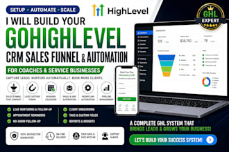 build gohighlevel CRM sales funnel and automation for coaches
