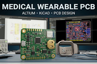 create wearable medical pcb, schematic layout biomedical miniaturized pcb altium