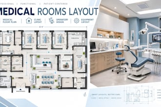 design medical layout, clinic floor layout, operatory room and equipment layout