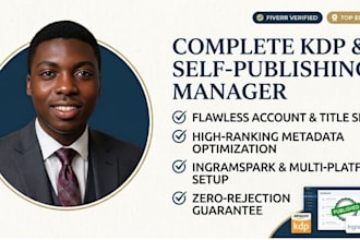 be your self publishing book manager and setup amazon kdp