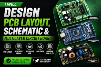 design pcb layout, schematic and multilayer circuit board
