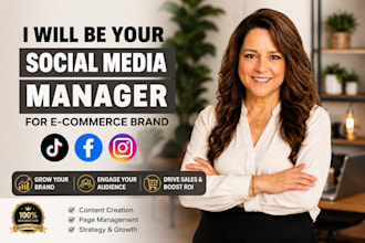 be your social media marketing manager and content creator for ecommerce
