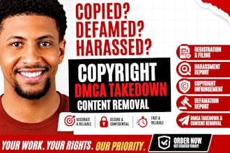 remove copyright defaming and harassing content by dmca