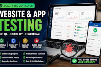 do website testing, mobile app testing, usability testing and bug QA