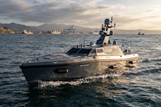 design an autonomous usv survey boat with hull and marine engineer