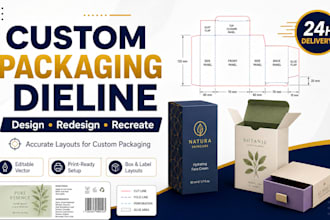 redesign recreate design and create your custom packaging dieline