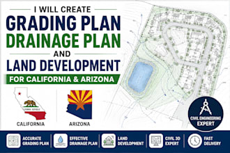create grading plan drainage plan and land development for california arizona