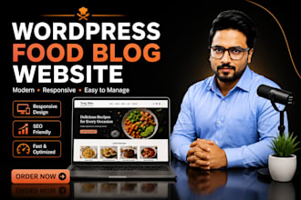 create a professional food blog and recipe website on wordpress