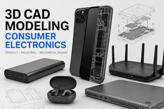 design consumer electronics smartphone computer wi fi and power bank 3d cad