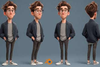 create 3d stylized character models using blender for animation and 3d printing