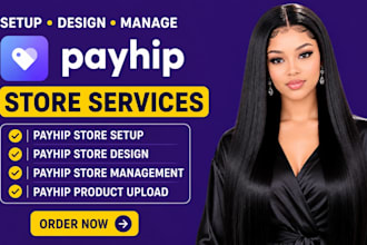 design payhip store, payhip website, digital product store setup and redesign