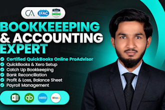 do quickbooks bookkeeping, cleanup, catch up and reconciliation