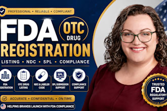 handle fda otc drug registration, listing, ndc and spl submission